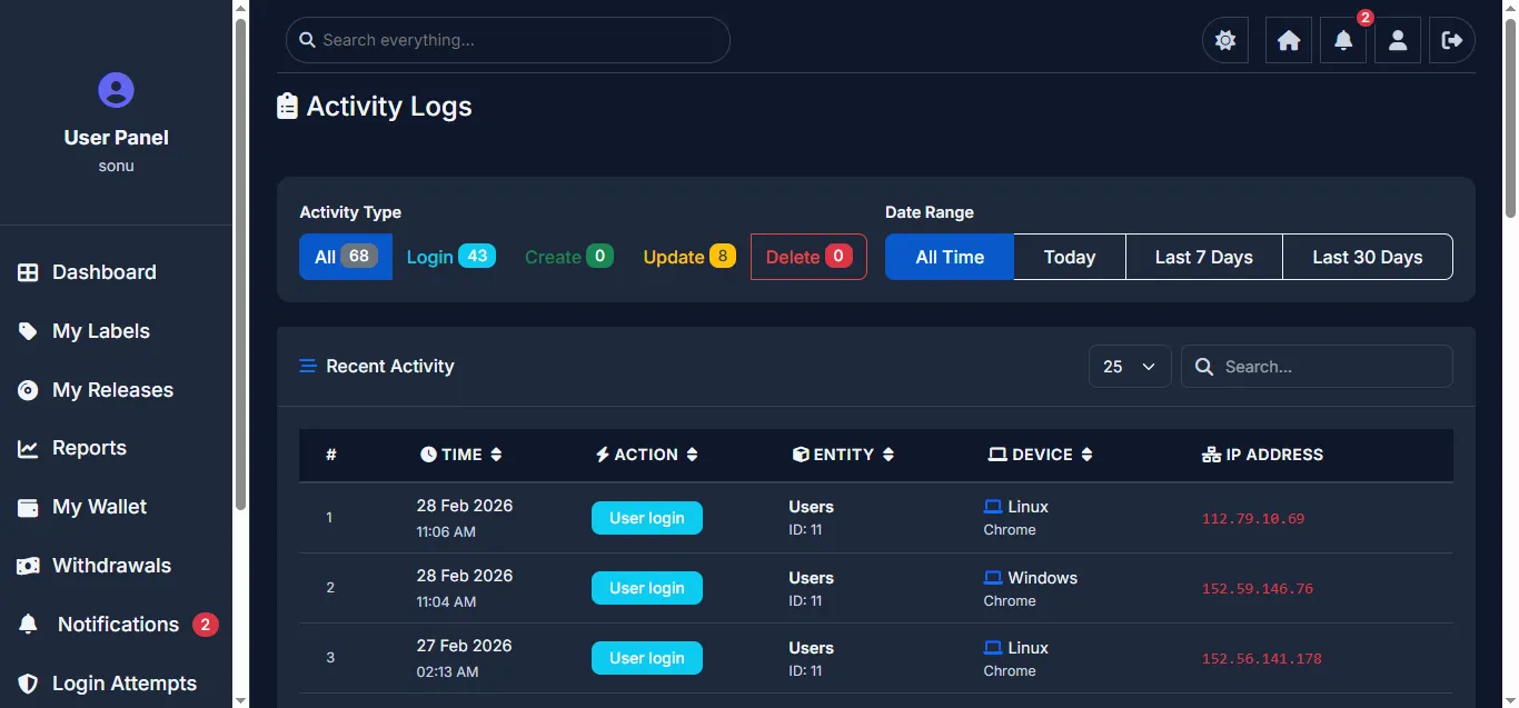 Profile Settings